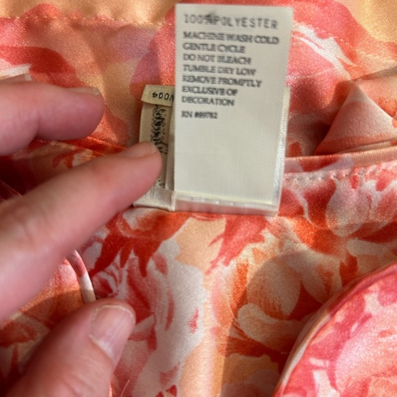 Natori Coral Floral Zip Caftan size xl - Picture 2 of 7